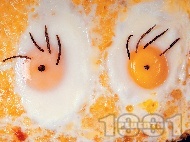 Рецепта Ямболски очи (яйца на очи с картофи и кашкавал)